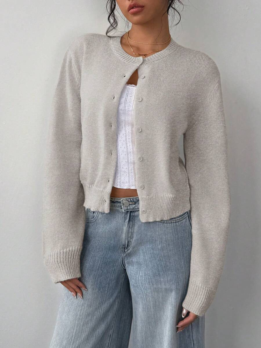 Ladies casual knit vest with buttons Lune London