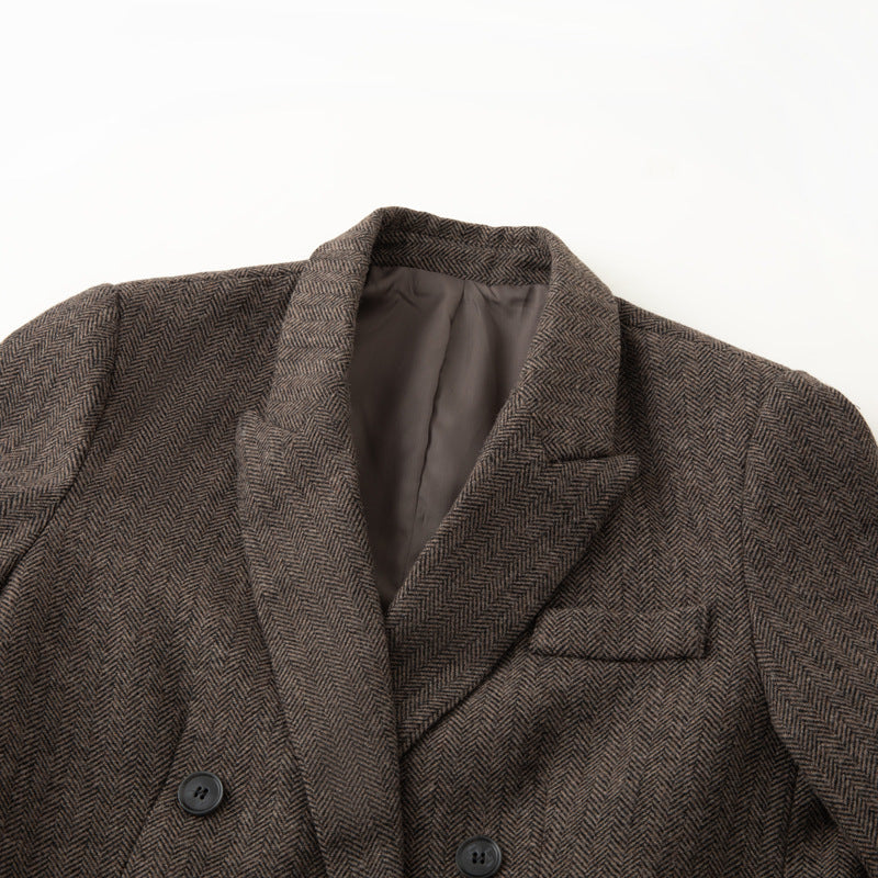 Veste blazer pour femme à double finition dans un motif écossais classique Chic & Stil