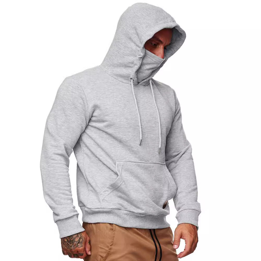 Men's hoodie with multifunctional collar Lune London