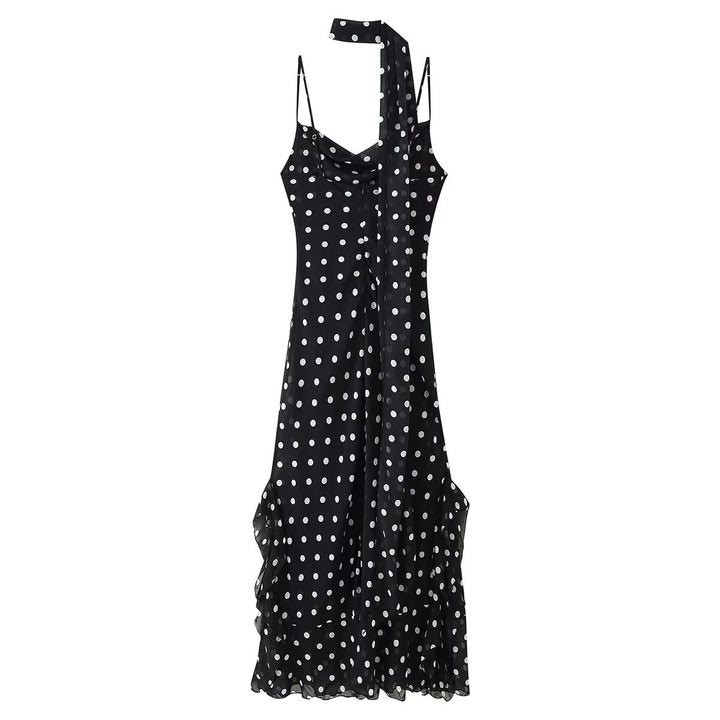 Summer dress for women with a playful polka dot design and a refined gathered hem Lune London