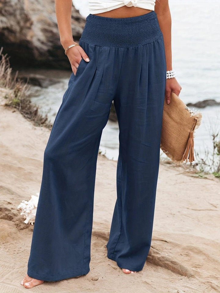 Loose summer pants for women with elastic waistband and comfortable pockets Lune London
