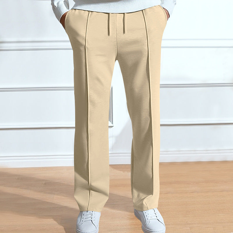 Men's leisure pants with elastic waistband and side snap buttons Lune London