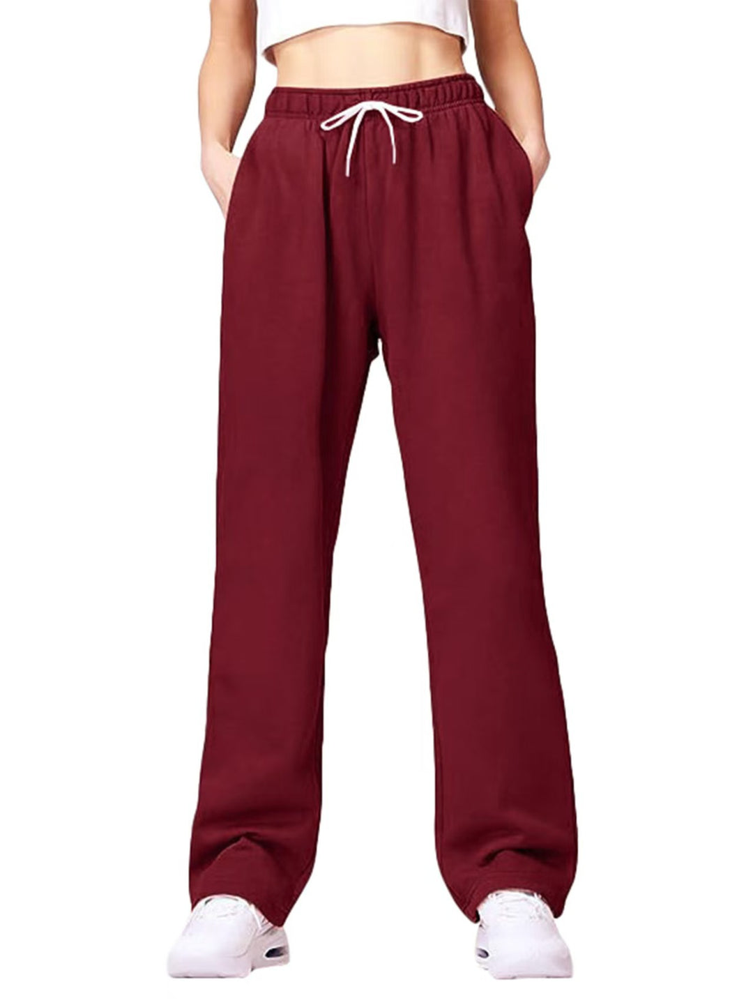 Casual women's jogger pants with elastic waistband and practical side pockets Lune London