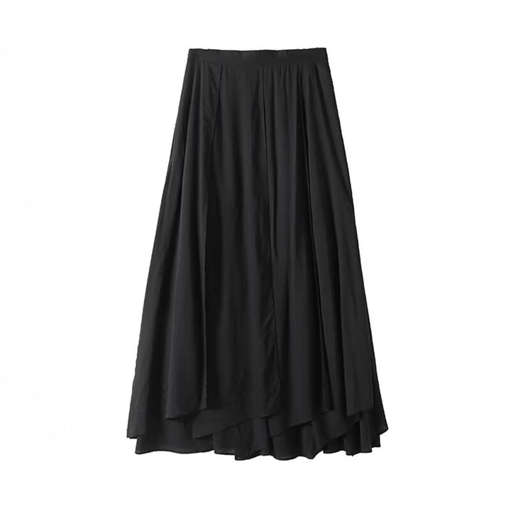 Elegant maxi skirt for women with fluid cut and adjustable waist Lune London