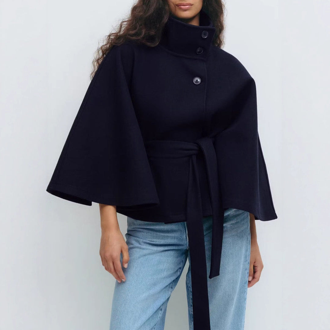 Fashionable women's jacket with a loose fit and tie belt Lune London