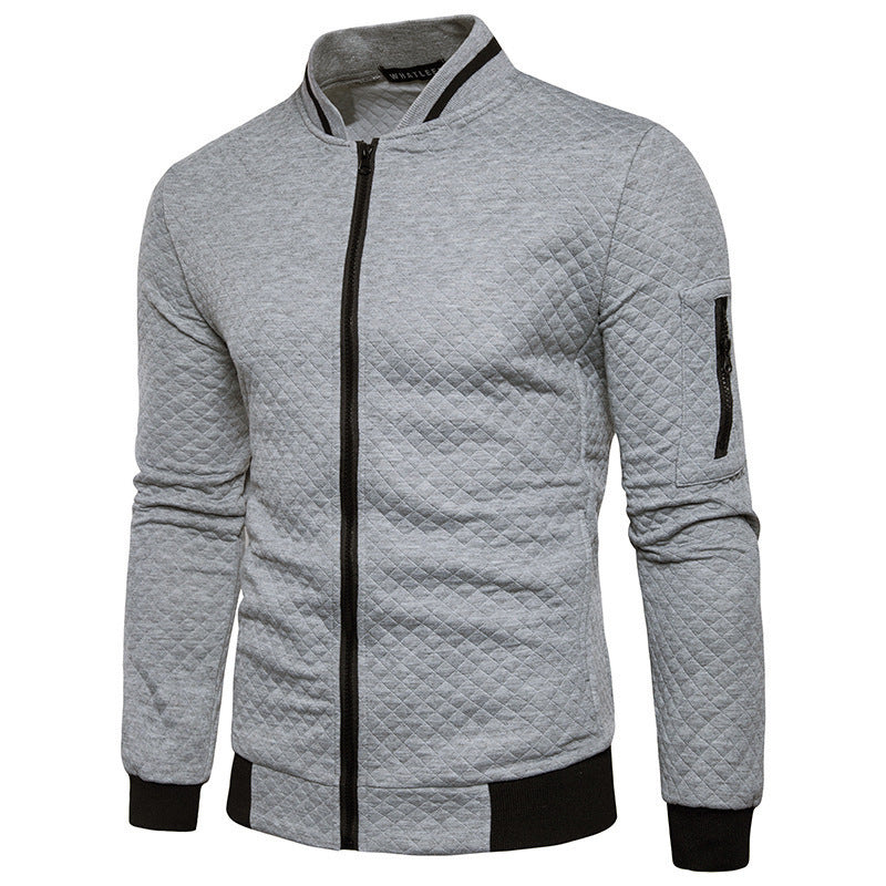 Elegant quilted jacket for men with full zip and structured design Lune London