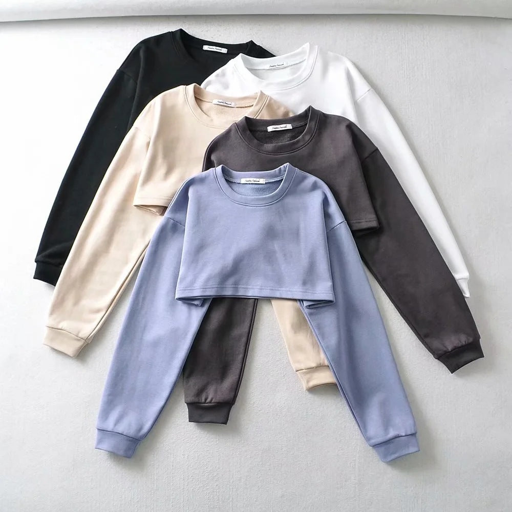 Women's casual crop top and shorts set Lune London