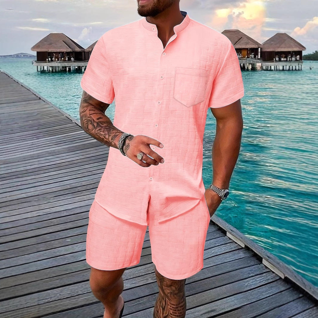 Men's Casual Short Sleeve Relaxed Fit Set Lune London