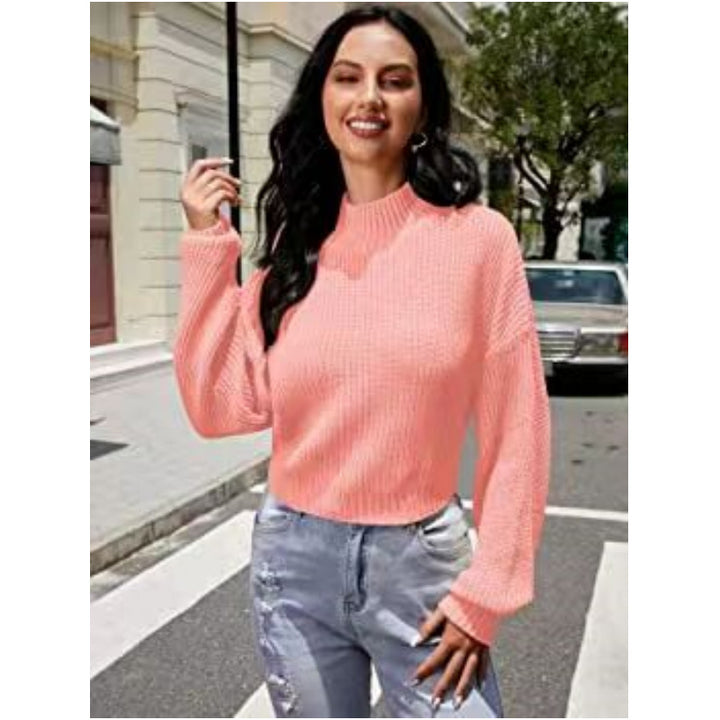Women Fashion Knitted Sweater with Wide Neck Lune London