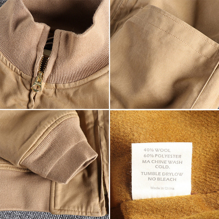 Women's transitional jacket with high collar and practical pockets Lune London