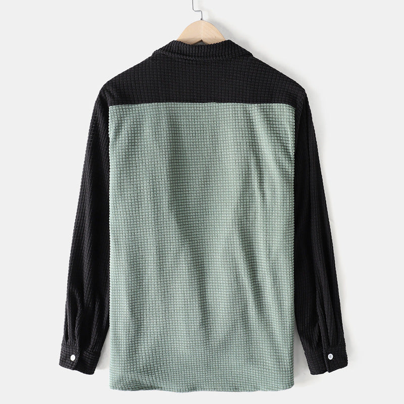 Long casual waffle long sleeve shirt Lune London