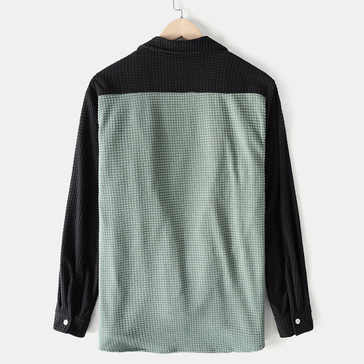 Long casual waffle long sleeve shirt Lune London
