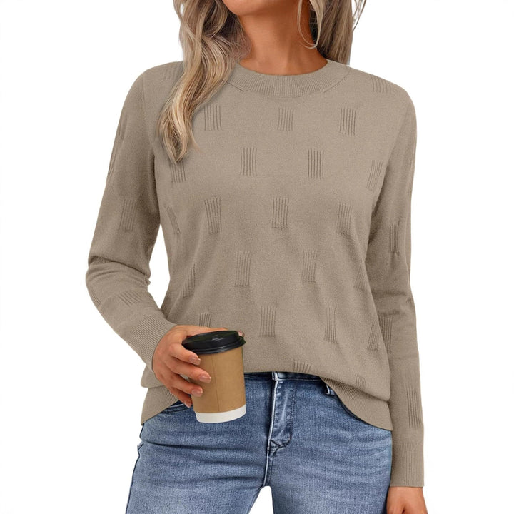 Ladies Elegant Knit Sweater with Structured Pattern Lune London