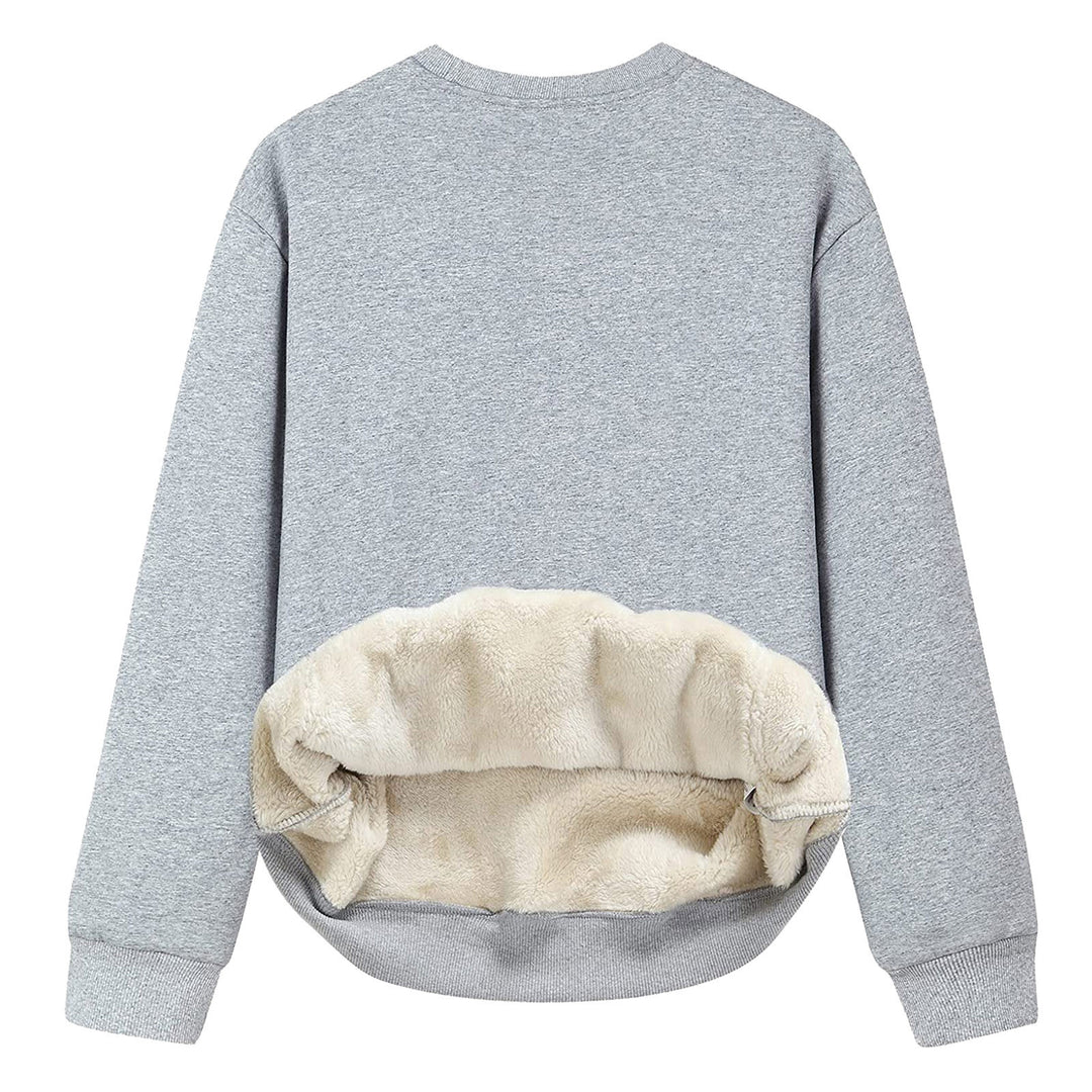 Ladies Oversized Cozy Pullover with Fleece Lining Lune London