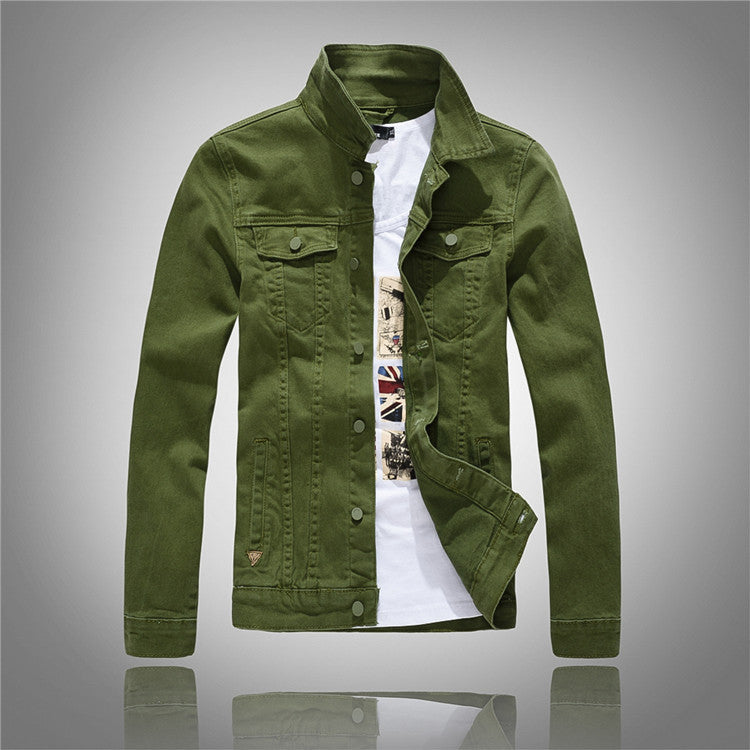 Stylish denim jacket for men with modern high collar and practical pockets Lune London