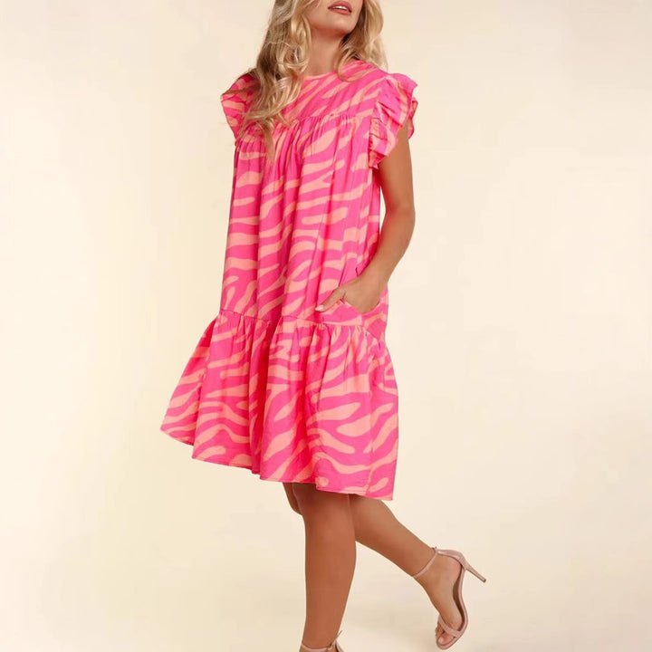 Ladies Mini Fluid Ruffled Chic Dress