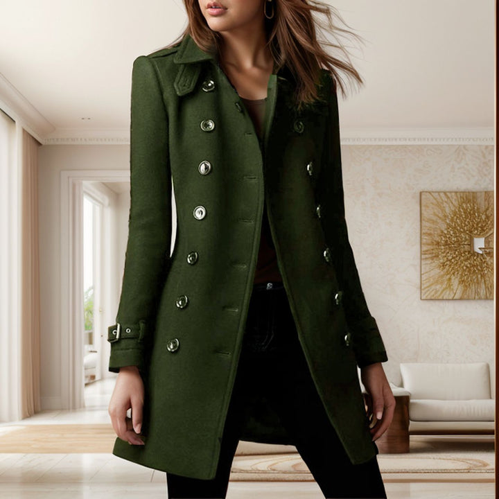 Wool coat for women with an elegant button design Lune London