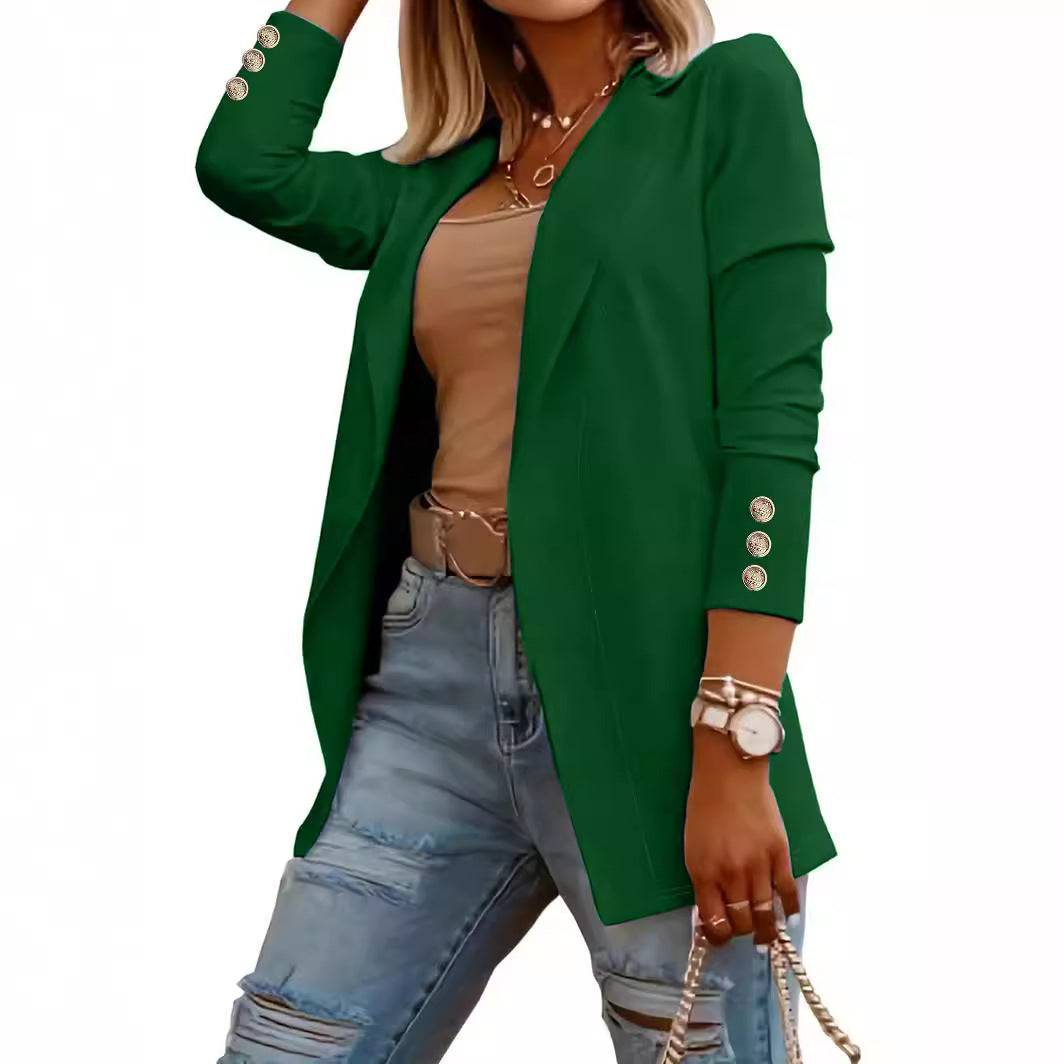 Ladies elegant blazer with trendy button details Lune London