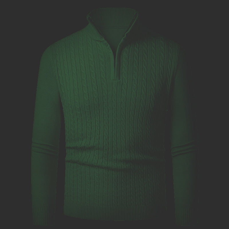 Fine knit sweater for men with trendy zipper Lune London