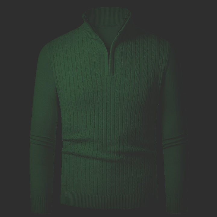 Fine knit sweater for men with trendy zipper Lune London