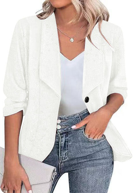 Women's Glitter Blazer Jacket with Feminine Silhouette and Elegant Lapels Lune London