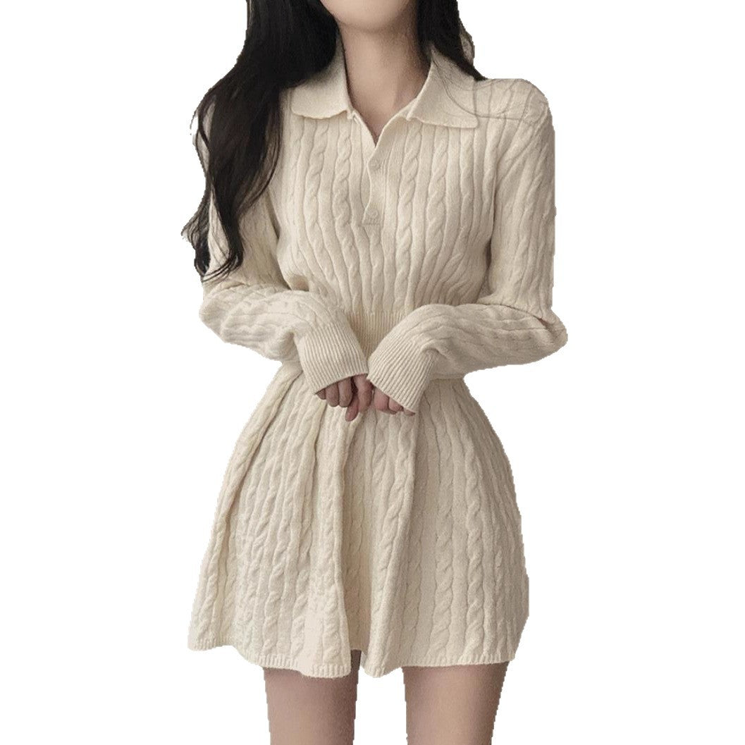 Robe pull pour femme en style pull avec motif en maille torsadée Chic & Stil