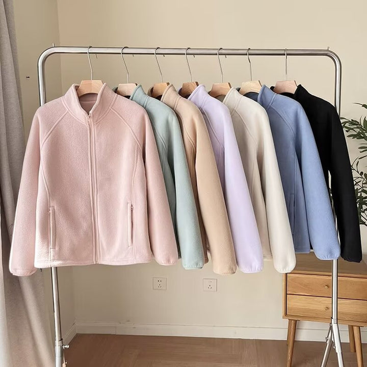 Veste en polaire cosy pour femmes avec col montant Chic & Stil