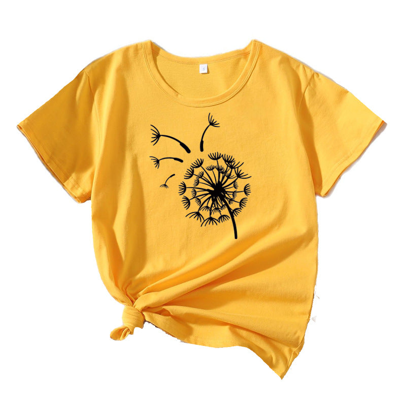 Women Graphic T-Shirt Dandelion Relaxed Fit Lune London