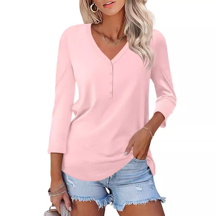 Lune London V neck buttoned tunic for women