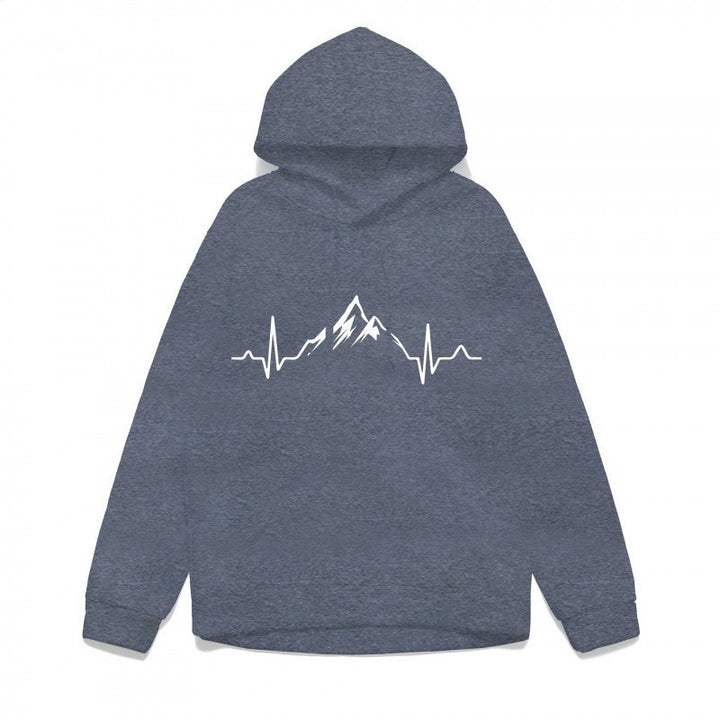 Women's hoodie with stylish mountain motif and high-quality cotton Chic & Stil