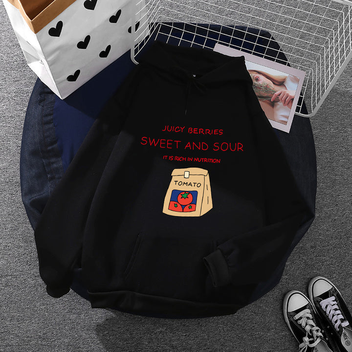 Women's hoodie with unique vitamin-rich print Chic & Stil