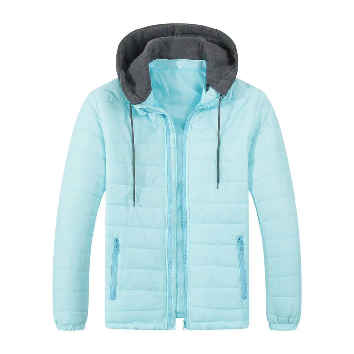 Men's quilted transition jacket with adjustable hood and insulated filling Lune London