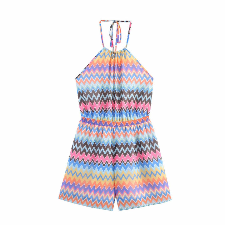 Women's bodysuit with a refined zigzag pattern and adjustable straps Chic and Style