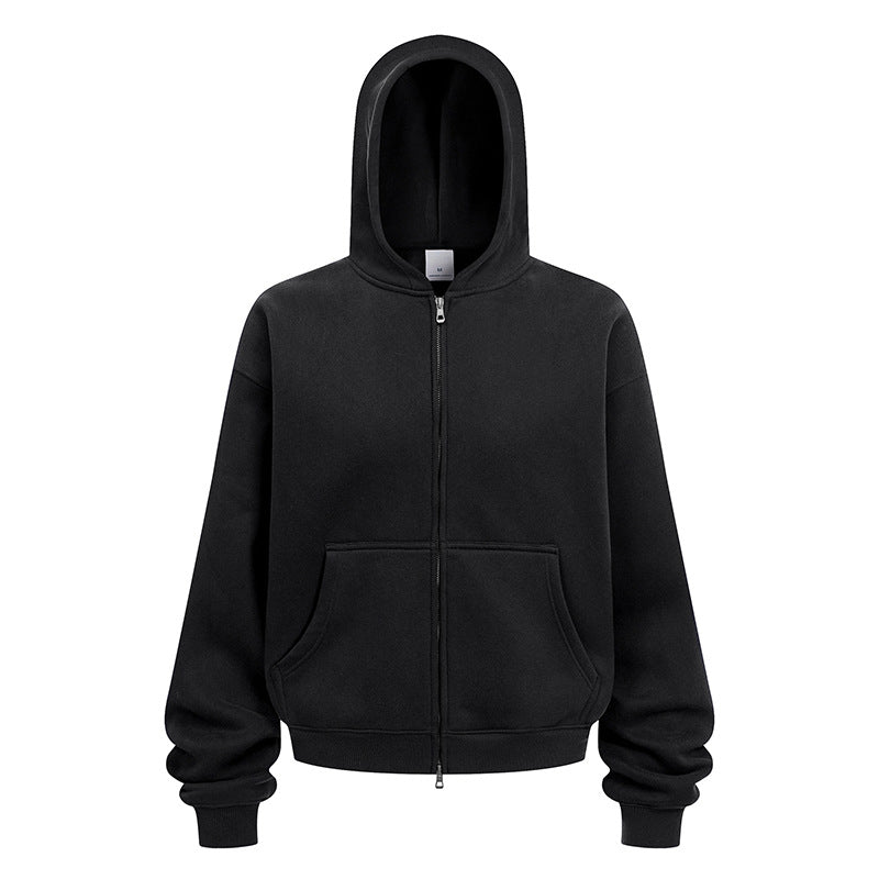 Casual hoodie jacket for women in soft fleece material with practical side pockets Lune London
