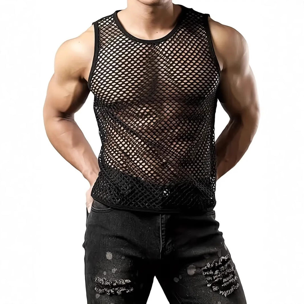 Men's mesh tank top with breathable design and elastic fit Lune London