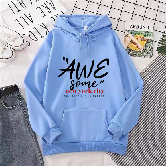 Women's hoodie with stylish New York lettering Chic & Stil