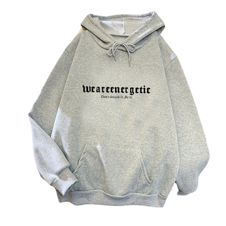 Women's hoodie with creative lettering and comfortable fit Chic & Style
