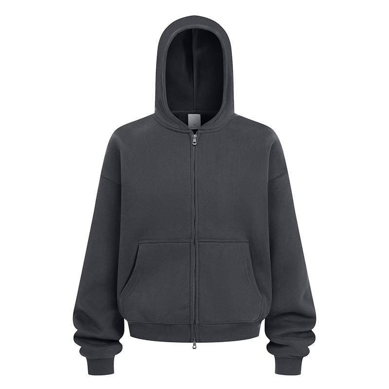 Casual hoodie jacket for women in soft fleece material with practical side pockets Lune London