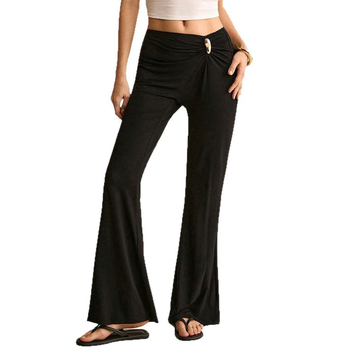 Pantalons évasés pour femmes avec élément de gathering élégant Chic & Stil