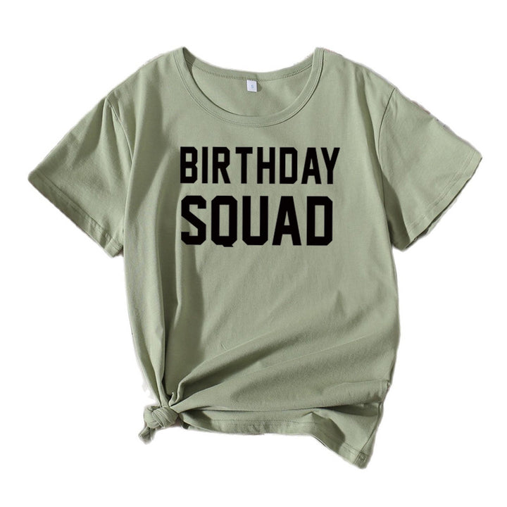Ladies Graphic Birthday Squad T-Shirt Lune London