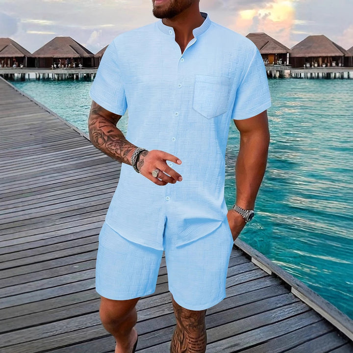Men's Casual Short Sleeve Relaxed Fit Set Lune London