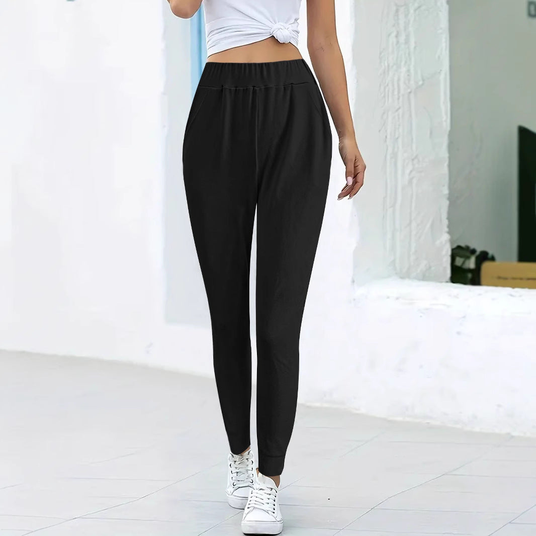 Women's leisure relaxed fit jogger pants with pockets Lune London