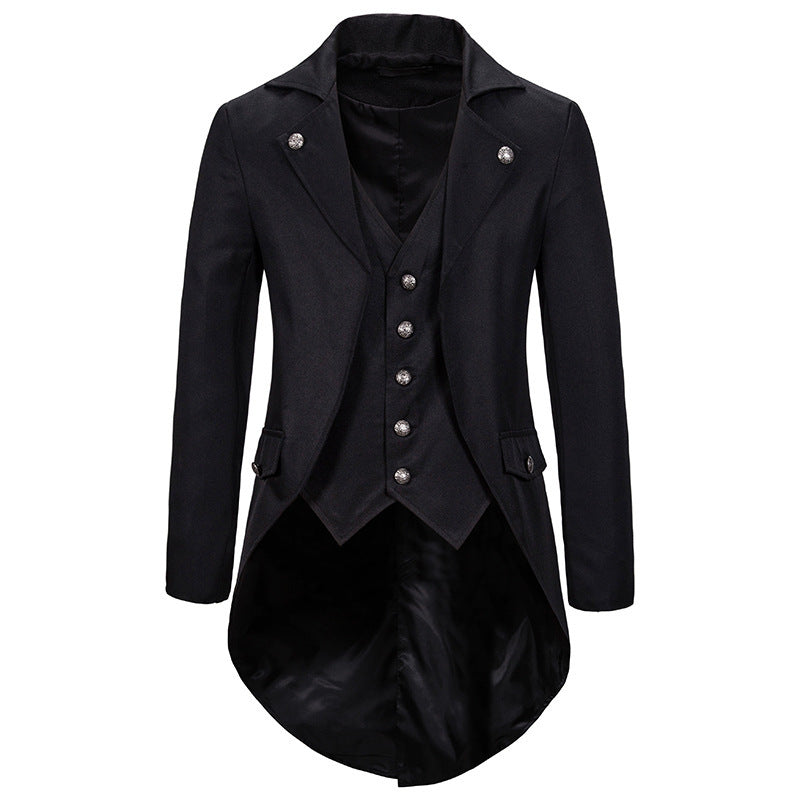 Veste élégante pour hommes avec coupe asymétrique et design floral Lune London