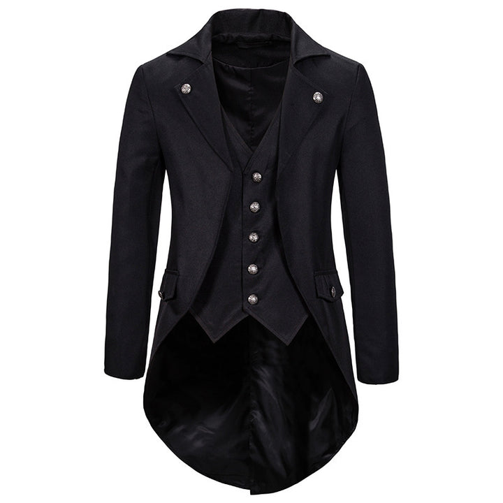 Veste élégante pour hommes avec coupe asymétrique et design floral Lune London