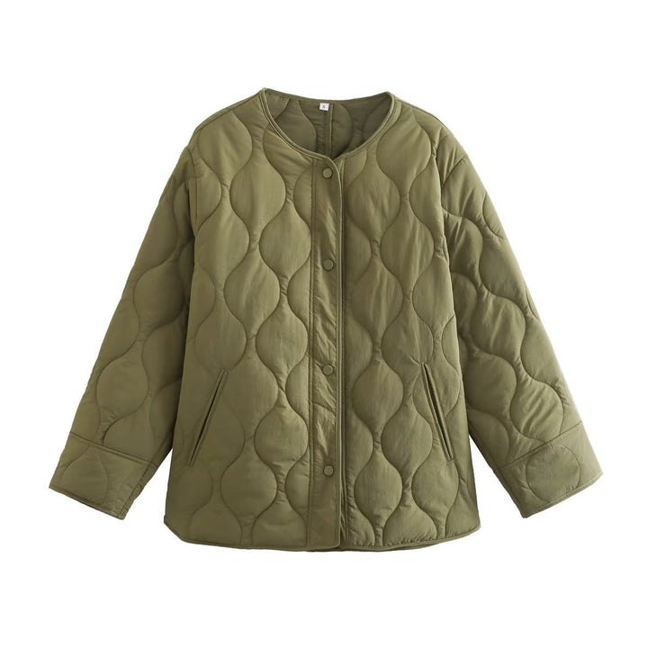 Quilted transitional jacket for women with trendy design and practical pockets Lune London