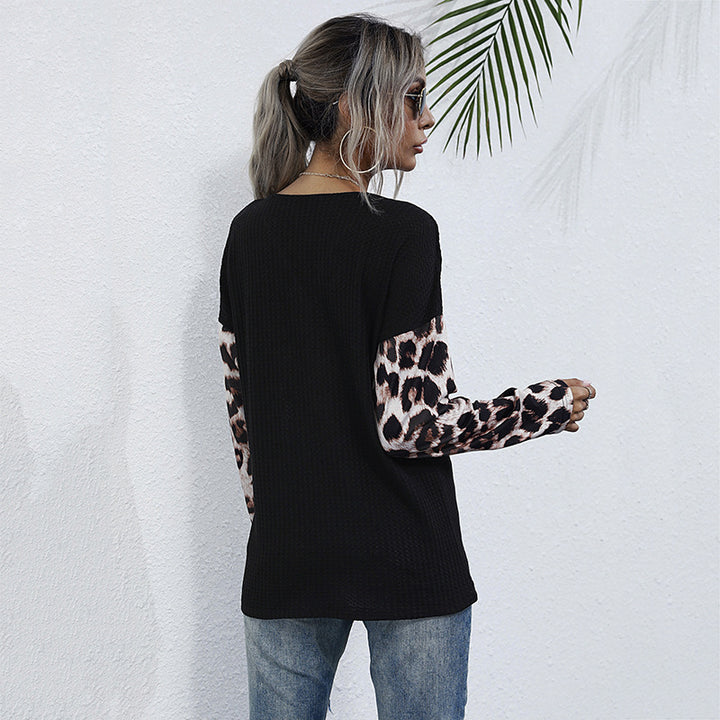 Wrapped top for women with leopard sleeves Lune London