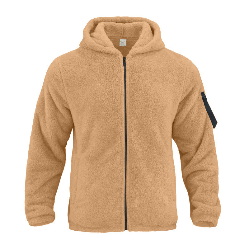 Men's fleece hoodie with kangaroo pocket and sturdy zipper Lune London