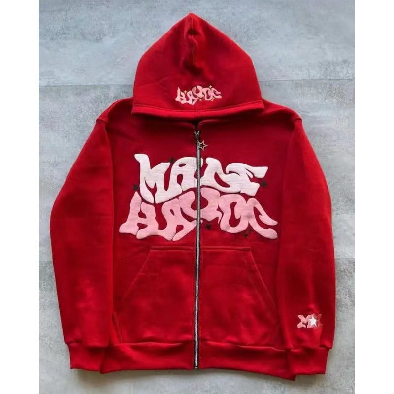 Veste à capuche pour femmes avec lettrage graphique et coupe décontractée Chic & Stil