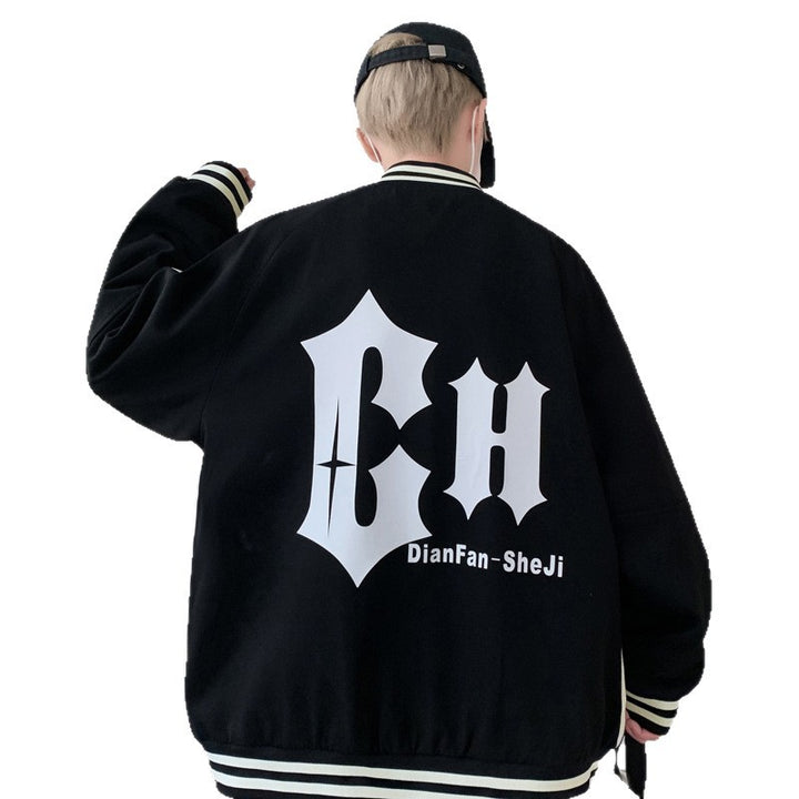 Unisex sporty bomber jacket with contrasting sleeve edges Lune London