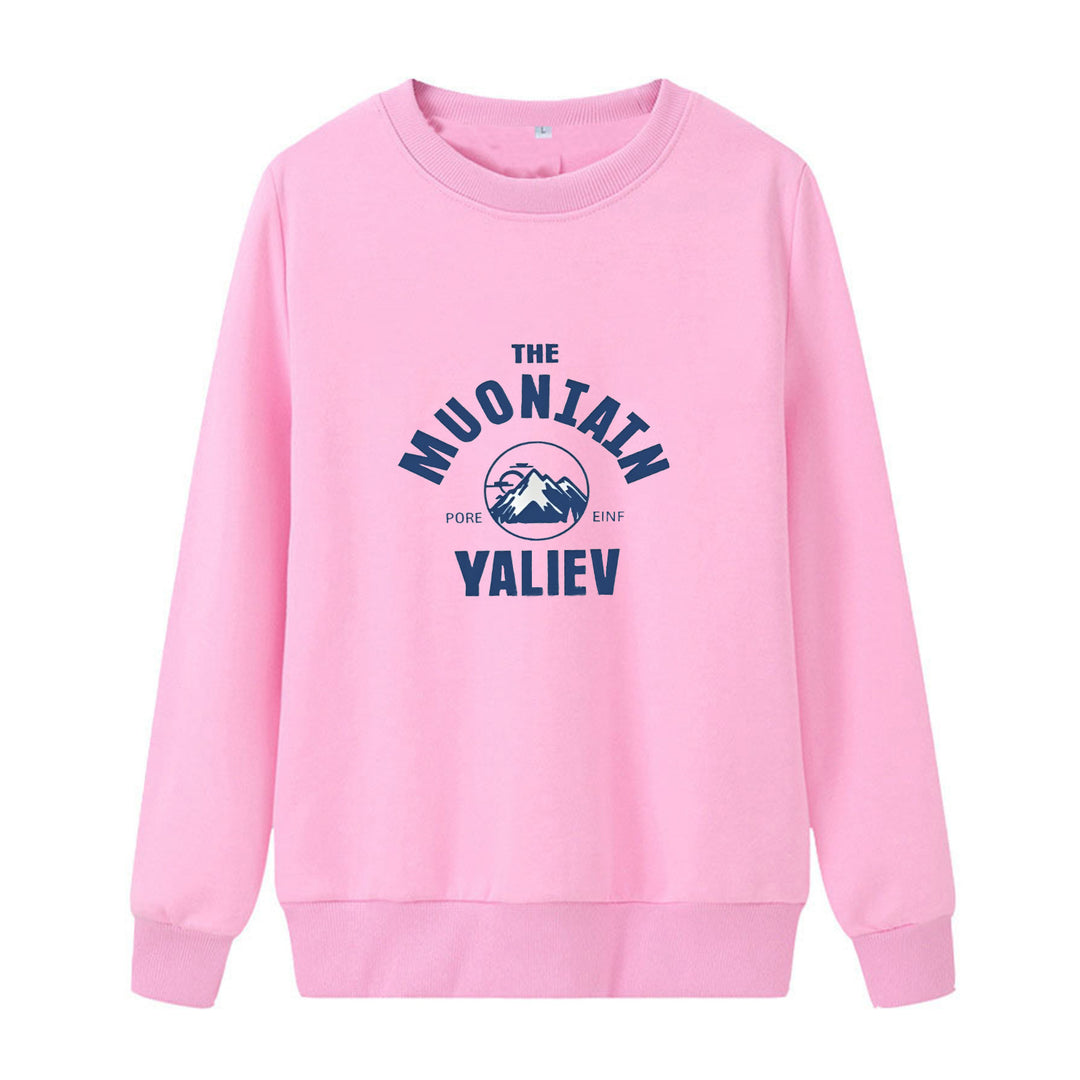 Women's cozy sweatshirt with front mountain motif Chic & Stil